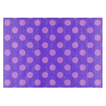 Lilac polka dots on periwinkle
