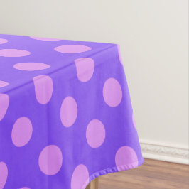 Lilac polka dots on periwinkle tischdecke