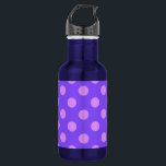 Lilac polka dots on periwinkle trinkflasche<br><div class="desc">Lilac polka dots on periwinkle</div>