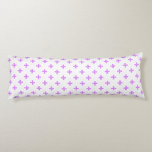 Lilac polka kreuzt auf weiß seitenschläferkissen