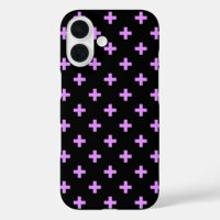 Lilac polka kreuzt schwarz