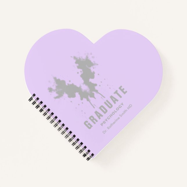   Lilac Psychology Gray Rorschach Test Design Pers Notizbuch (Vorderseite)