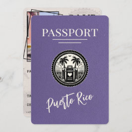 Lilac Puerto Rico Passport Save The Date