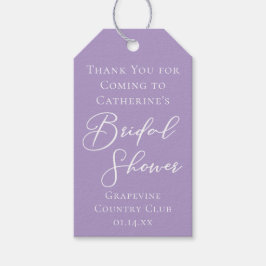 Lilac Purple Bridal Shower Party Personalized Geschenkanhänger