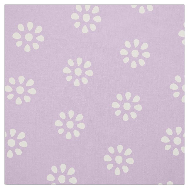 Lilac Purple Flowers Boho Ästhetisches Muster Stoff (Muster)