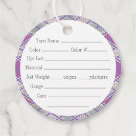 LILAC RAUTE STRICK 2" Rundgarntags Geschenkanhänger