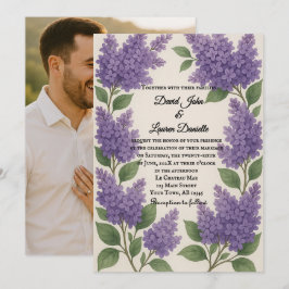 Lilac Reverie Photo Wedding Invitation Einladung
