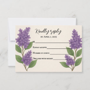 Lilac Reverie RSVP Karte