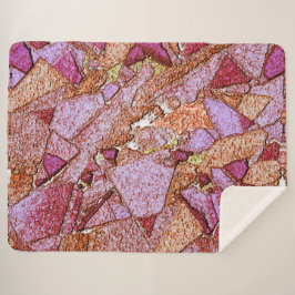 Lilac rosa bemalter Vulkangestein zeichnend Sherpadecke