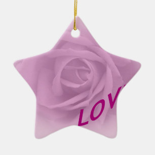 Lilac-Rose für Liebe Keramik Ornament