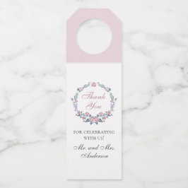 Lilac-Rose. Gartenblumenhochzeit danke Flaschenanhänger