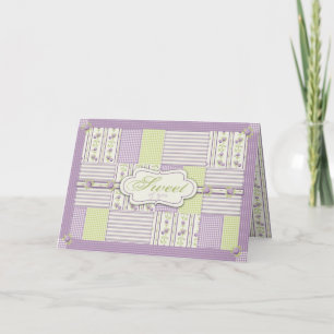 Lilac Rose Quilt TY Card Dankeskarte
