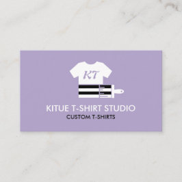 Lilac Schwarz-weiße farbige Shirts Paint Brush Visitenkarte