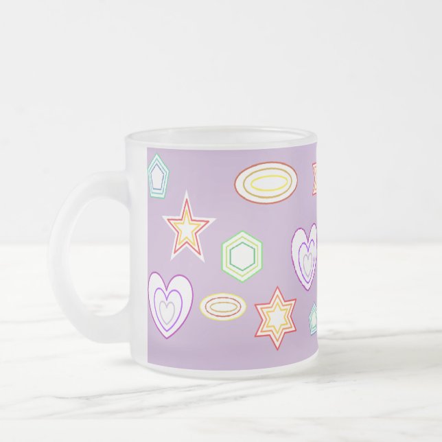Lilac shapes mug mattglastasse (Links)