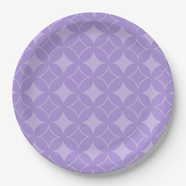 Lilac Shippo Muster Pappteller (Vorderseite)