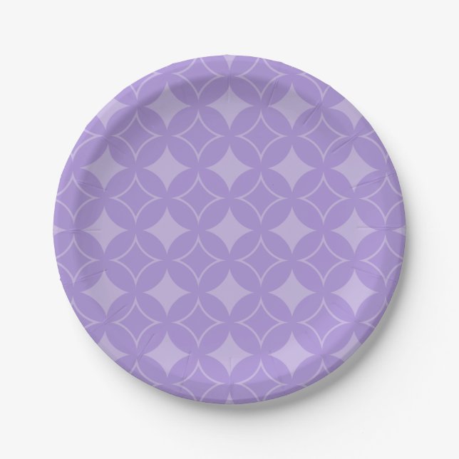 Lilac Shippo Muster Pappteller (Vorderseite)