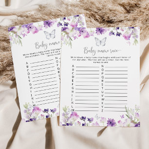 Lilac Silber Schmetterling Baby Name Race