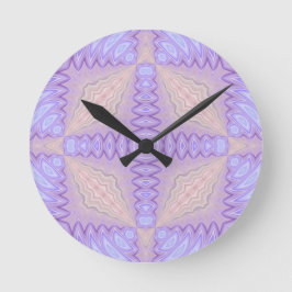 Lilac Silk Abstrakt Zwei Weihnachtsgeschenk Runde Wanduhr