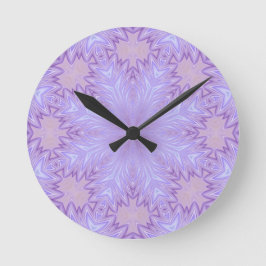 Lilac Silk Christmas Abstrakt Runde Wanduhr