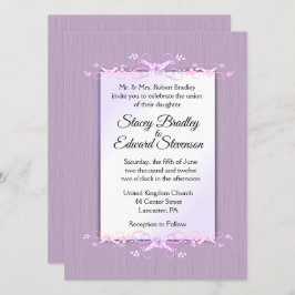 Lilac Simplizität Traditionelle Einladung zur Hoch