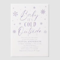 Lilac Snowflake Baby Es ist kalt draußen Babydusch