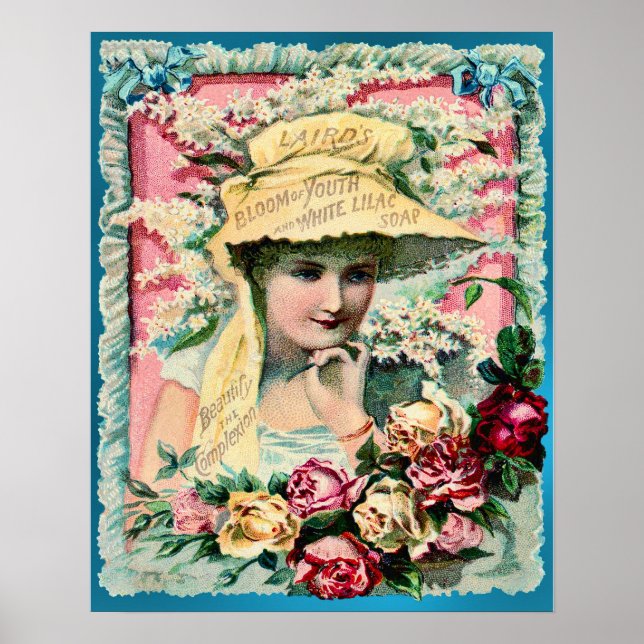 Lilac Soap Lady Vintage Werbung Poster (Vorne)