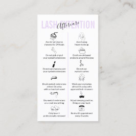 Lilac Soft Lila Lash Extension Aftercare Visitenkarte