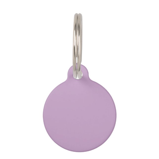 Lilac Solid Color Haustiermarke (Vorderseite)