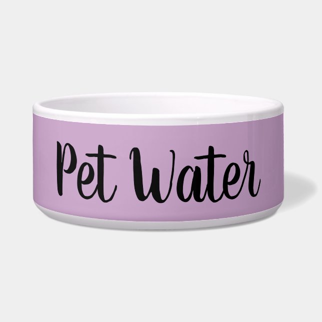 Lilac Solid Color Pet Water Napf (Vorderseite)