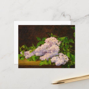 Lilac Spray, 1890 von Albert Anker Postkarte