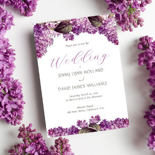 Lilac Spring Garden Wedding Einladung