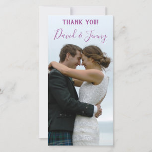 Lilac Spring Garden Wedding Foto Dankeskarte