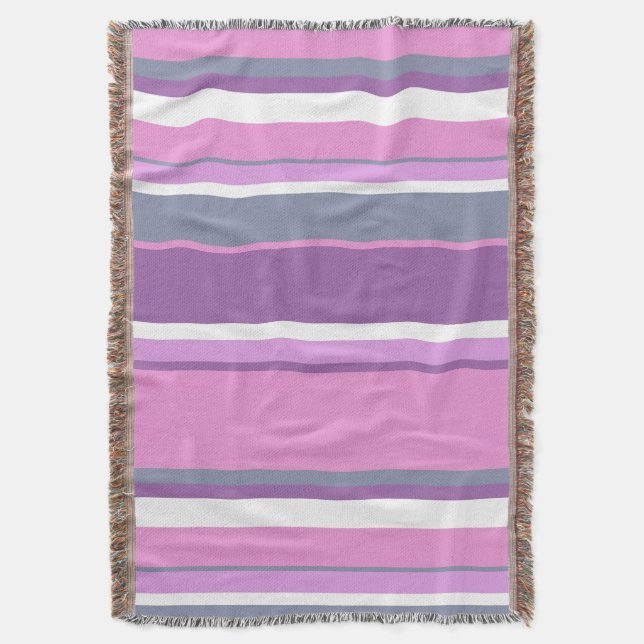 Lilac Streifen Decke (Vorderseite Vertikal)
