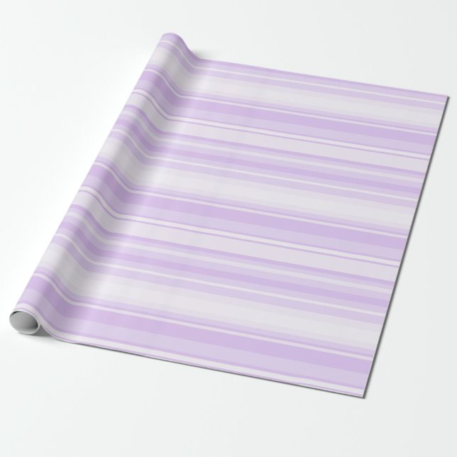 Lilac Streifen Geschenkpapier (Ungerollt)
