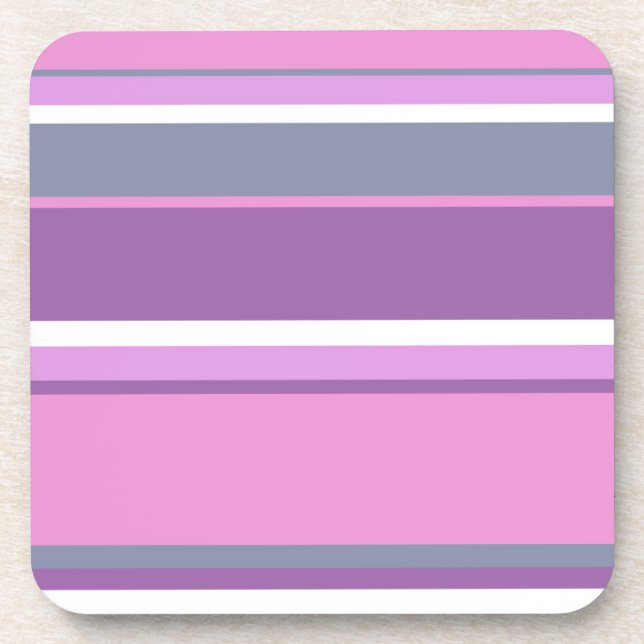 Lilac Streifen Getränkeuntersetzer (Vorderseite)