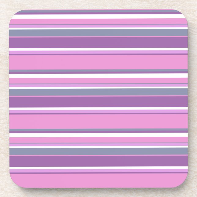 Lilac Streifen Getränkeuntersetzer (Vorderseite)