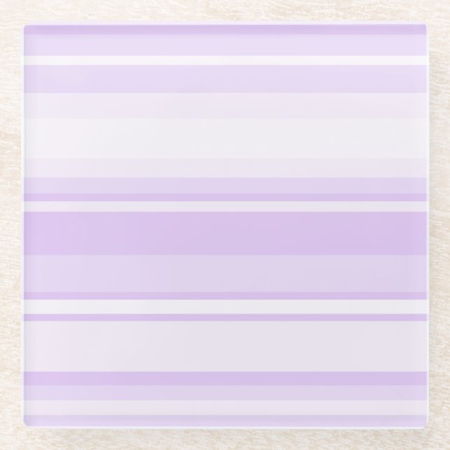 Lilac Streifen Glasuntersetzer (Vorderseite)