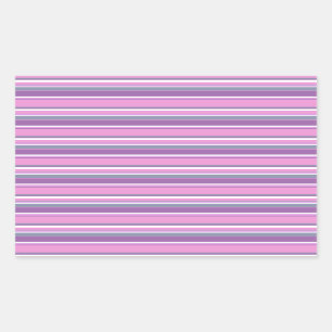 Lilac Streifen Rechteckiger Aufkleber