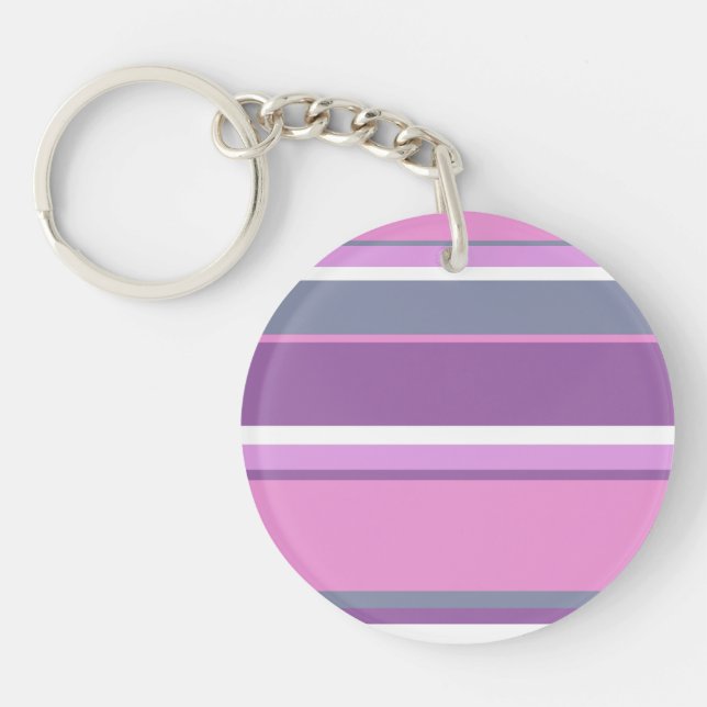 Lilac Streifen Schlüsselanhänger (Vorderseite)