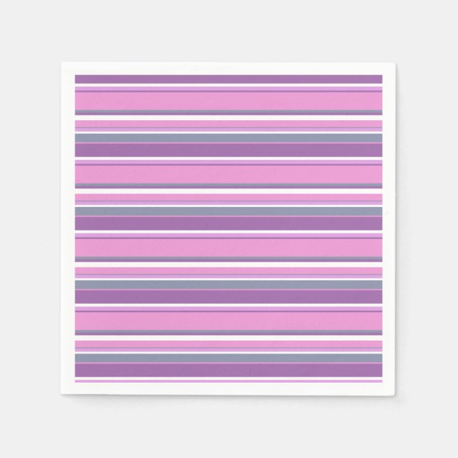 Lilac Streifen Serviette (Vorderseite)