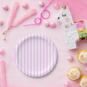 Lilac Stripe Pappteller