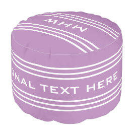 Lilac Stripes benutzerdefinierter Monogramm-Beutel Hocker
