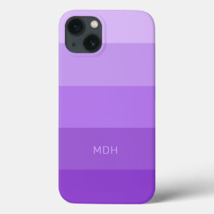 Lilac Stripes kundenspezifische Monogramm-Telefong Case-Mate iPhone Hülle