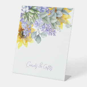 Lilac & Sunflower Duschkarten & Geschenke Sockelschild