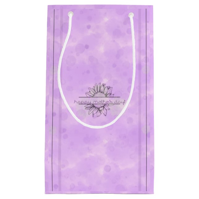 Lilac Sunflower Mother's Day Kleine Geschenktasche Geschenktüte (Vorderseite)