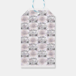 Lilac Sunflower Mother's Day White Gift Tags Geschenkanhänger