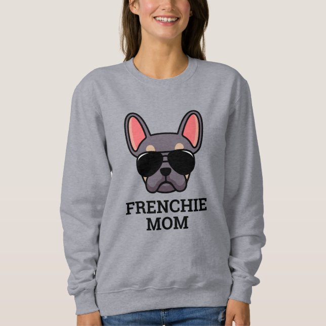 Lilac Tan French Bulldog Frenchie Dog Mama Sweatshirt (Vorderseite)