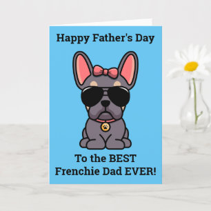 Lilac Tan French Bulldog Vatertag Karte