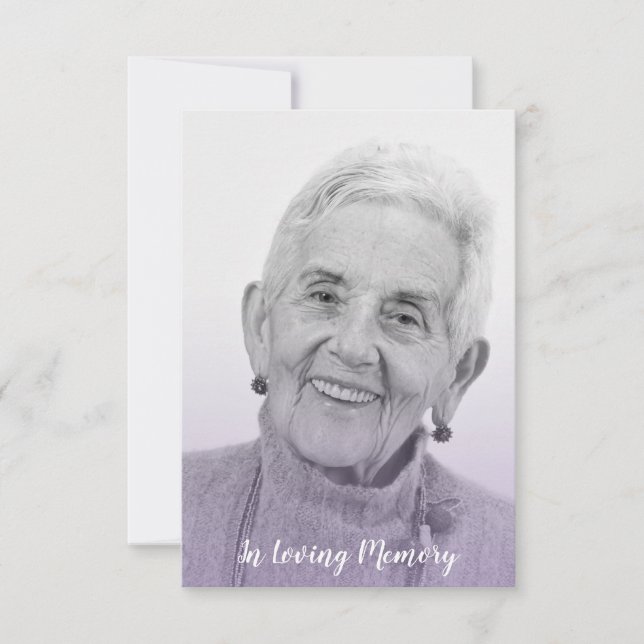 Lilac Trendy Transparency Effect Funeral Dear Ones (Vorderseite)