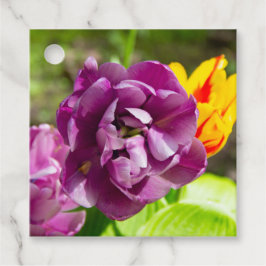 Lilac tulips an einem sonnigen Tag Geschenkanhänger